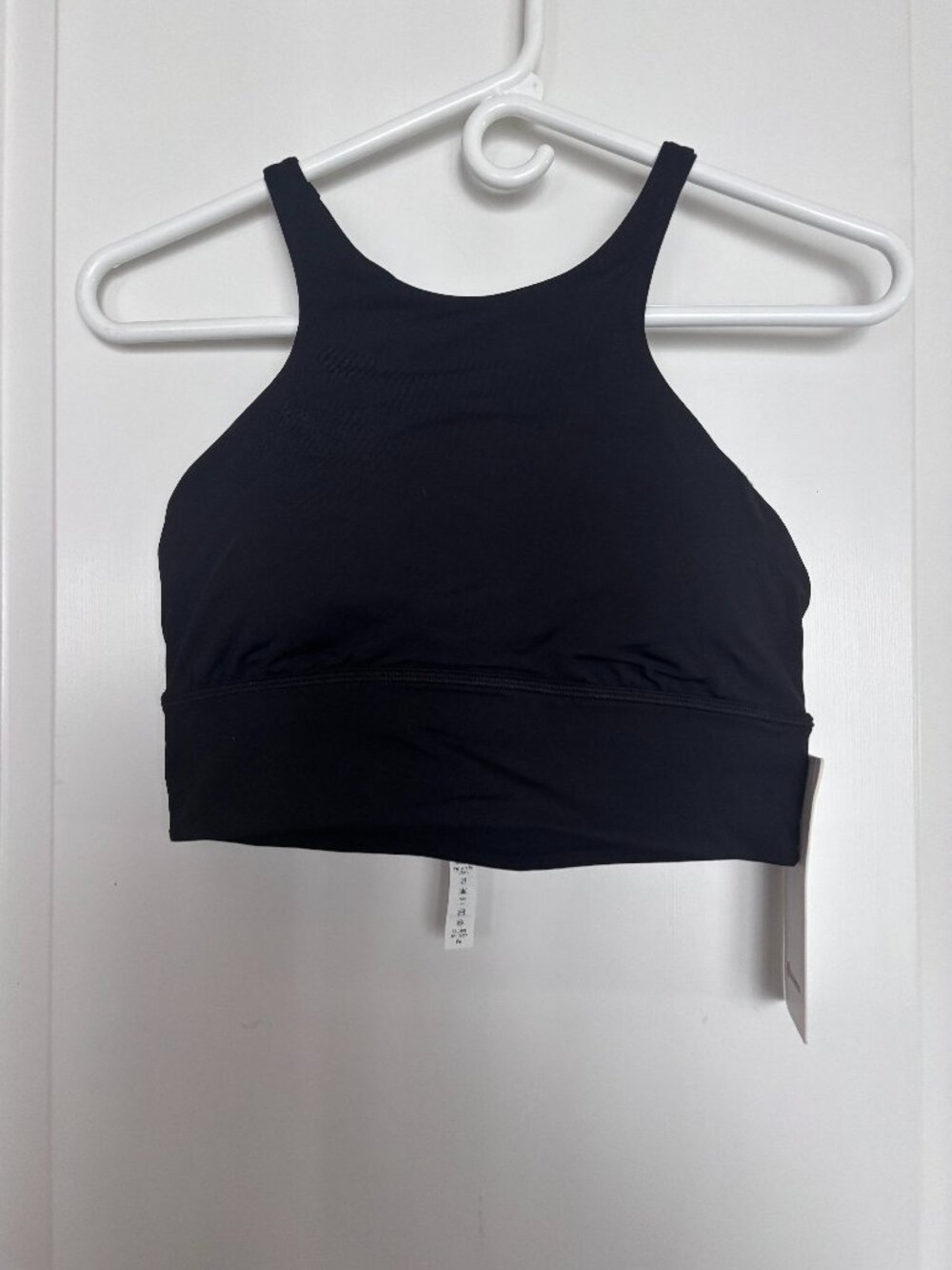 NWT Lululemon Women's Size 8 Black Free to Be Moved Bra High Neck
